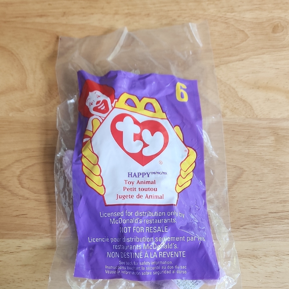 McDonald's Ty Toy Animal in Purple Packaging
